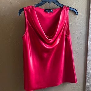 Jones New York collection, red sleeveless blouse